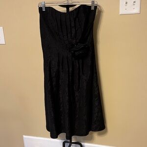 White House Black Market Strapless Black Dress size 10